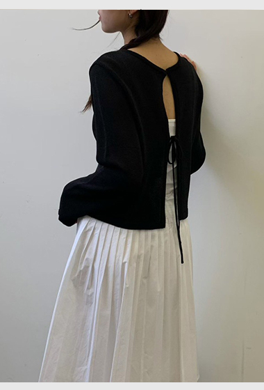 A26.質感家正反兩穿綁帶針織外套