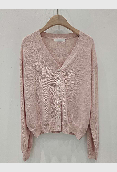 A88.星星家48%亞麻V領針織小外套