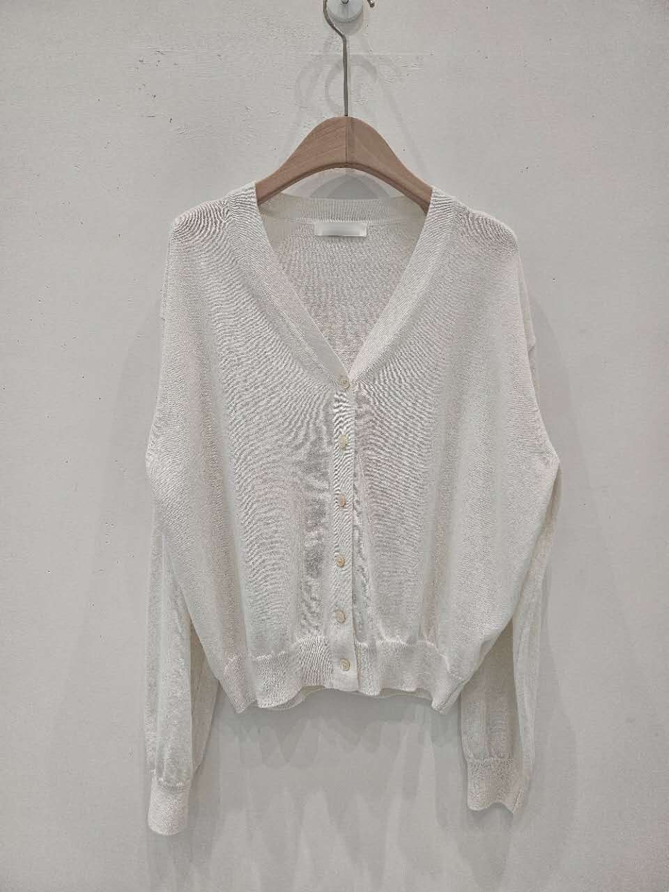 星星家48%亞麻V領針織小外套