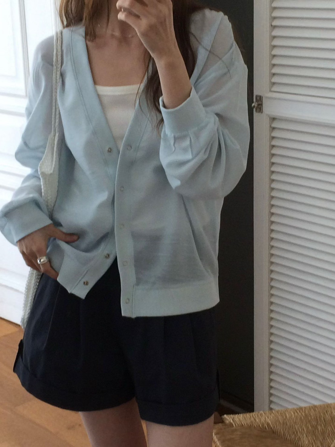 B34.V領滾邊撞色後繡字外套