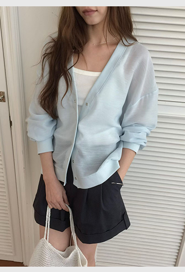 B34.V領滾邊撞色後繡字外套