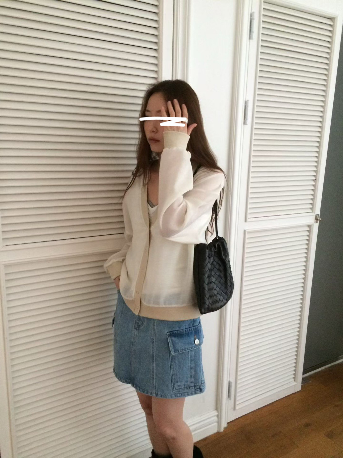 B34.V領滾邊撞色後繡字外套