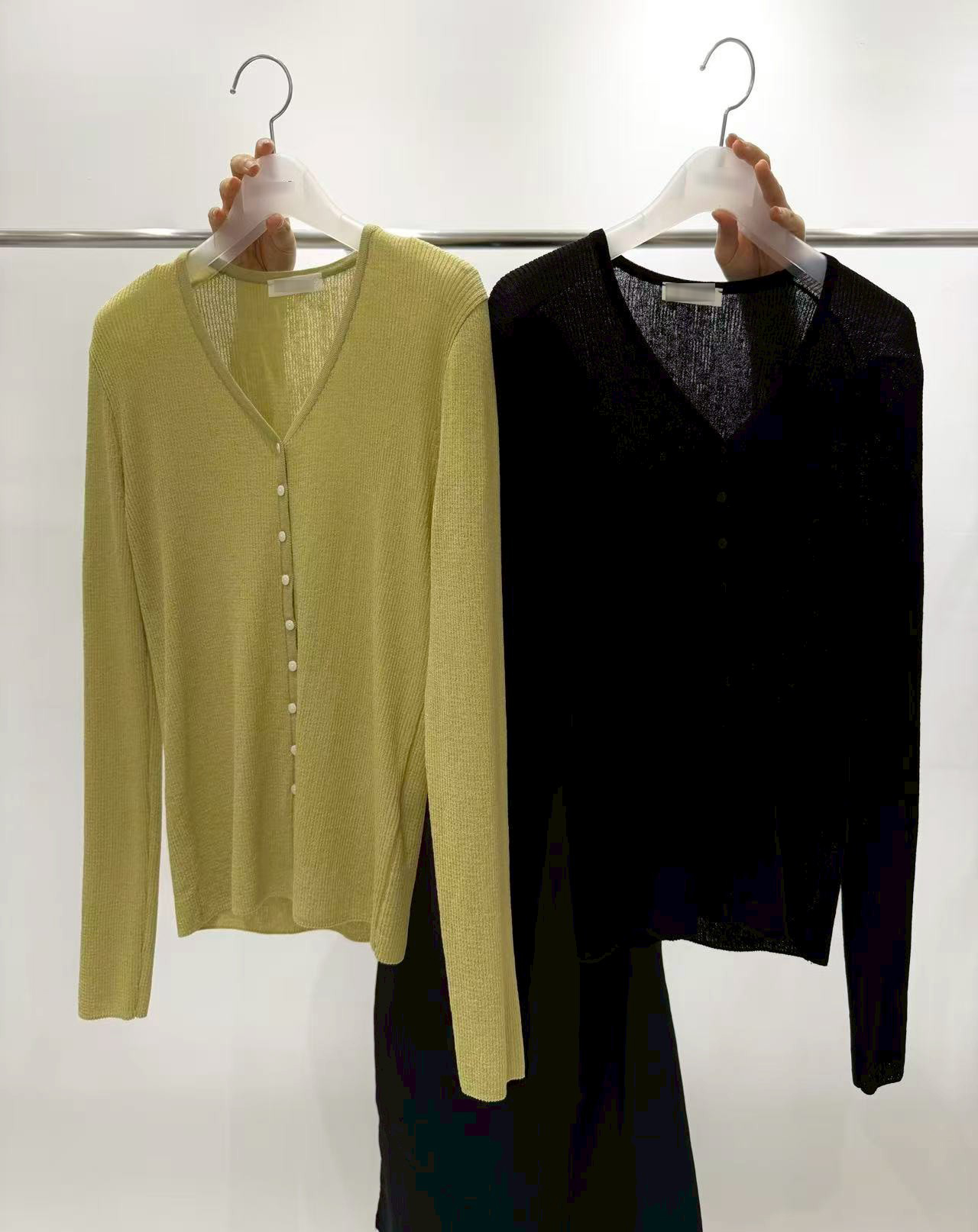 B14.質感家顯瘦直坑條針織小外套