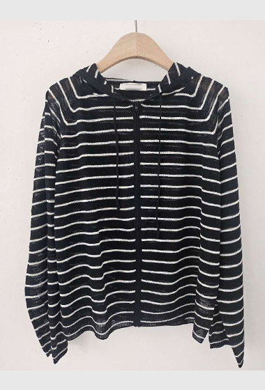 B137.星星家海洋風條紋連帽外套