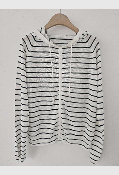 B137.星星家海洋風條紋連帽外套