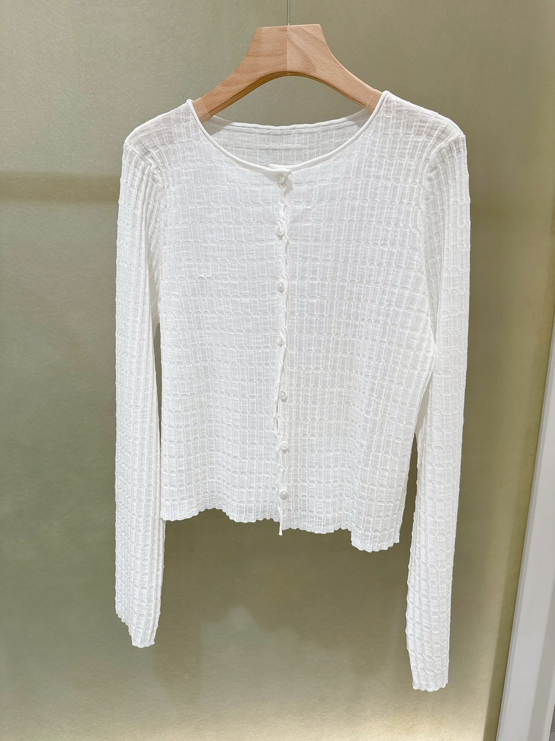 A13.小清晰壓格皺皺薄外套