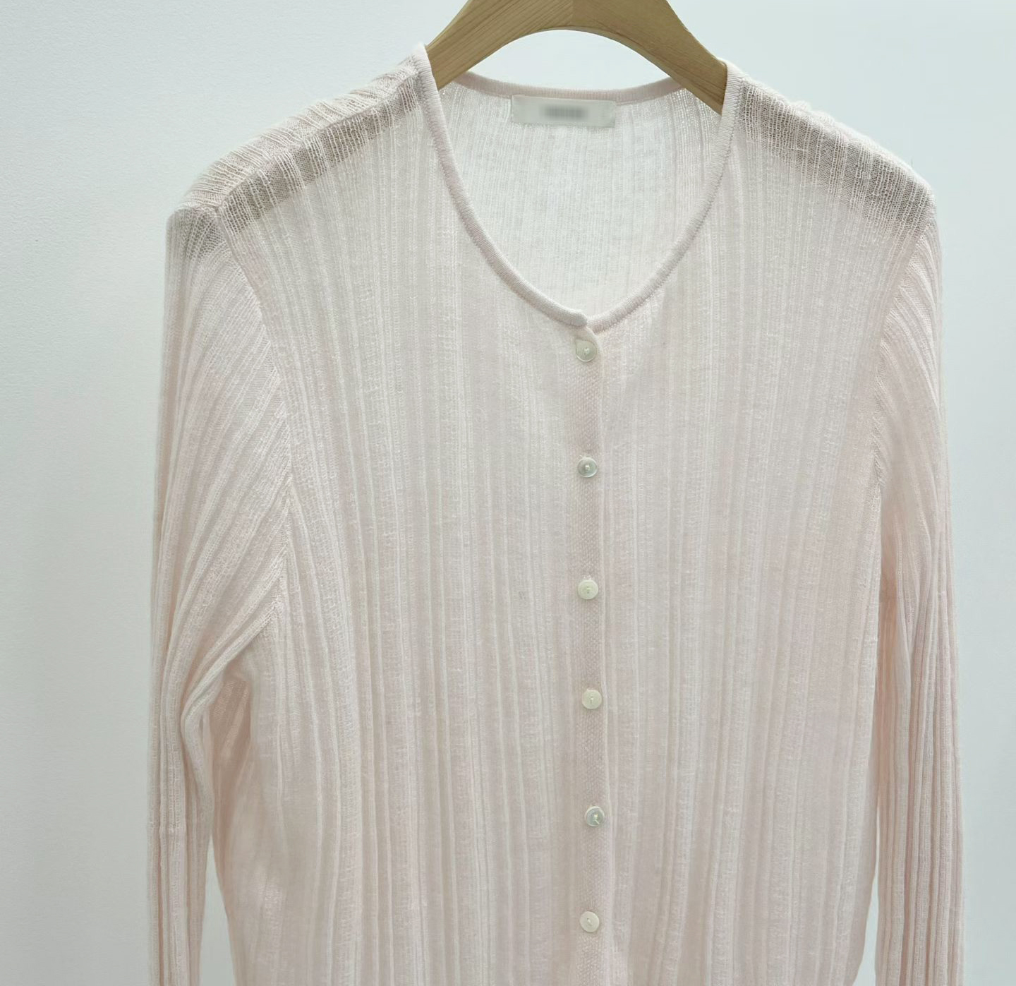 B27.大V家粉嫩坑條小外套