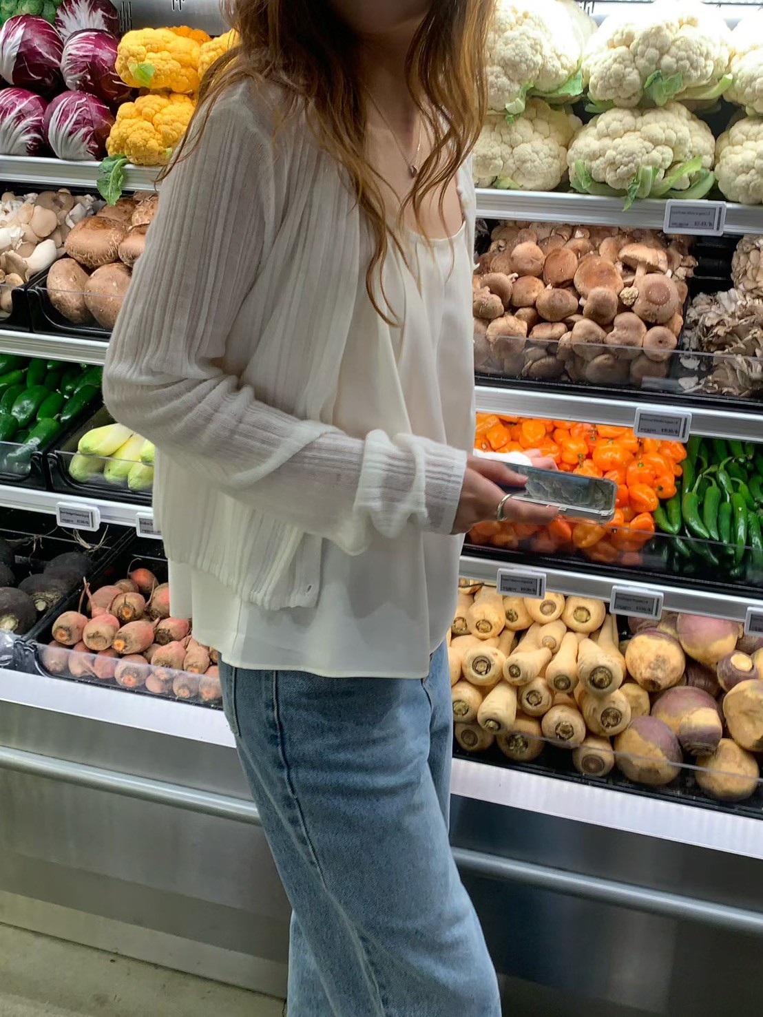 B27.大V家粉嫩坑條小外套