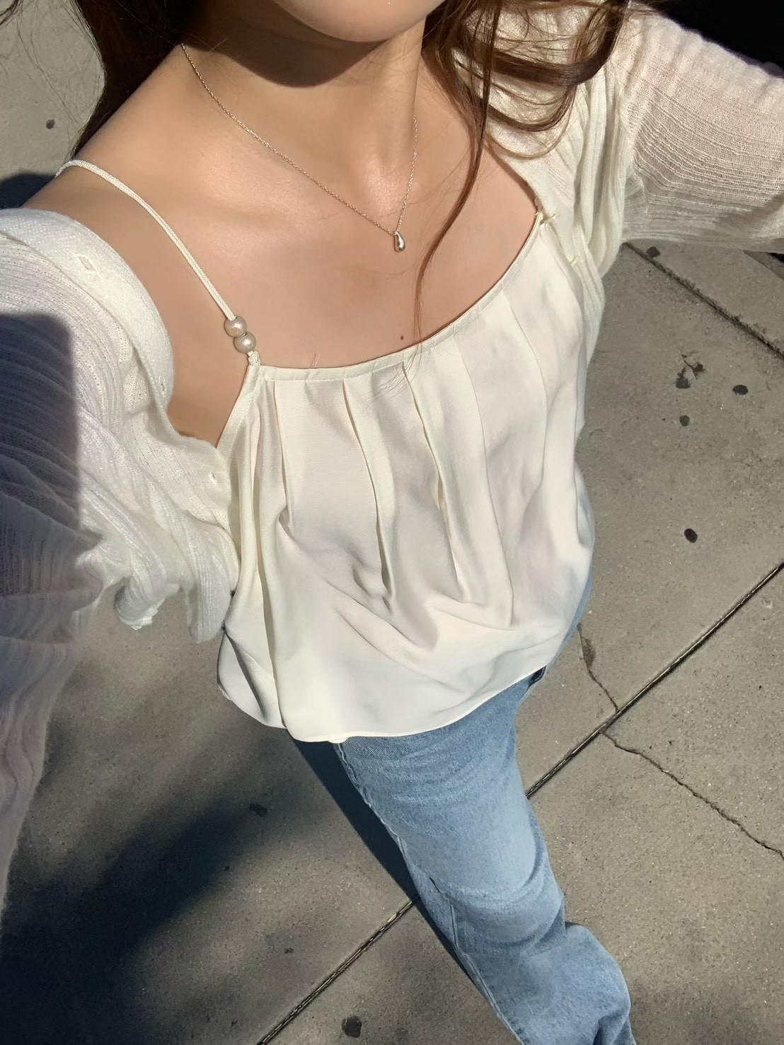 B27.大V家粉嫩坑條小外套