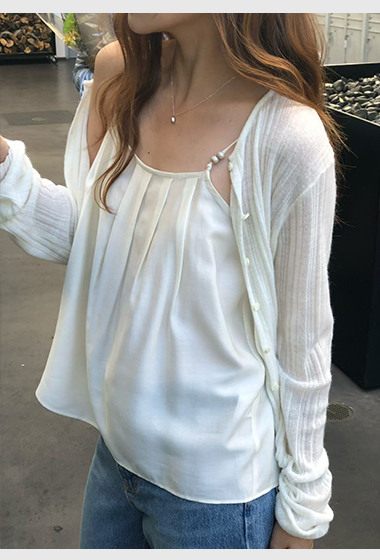 B27.大V家粉嫩坑條小外套