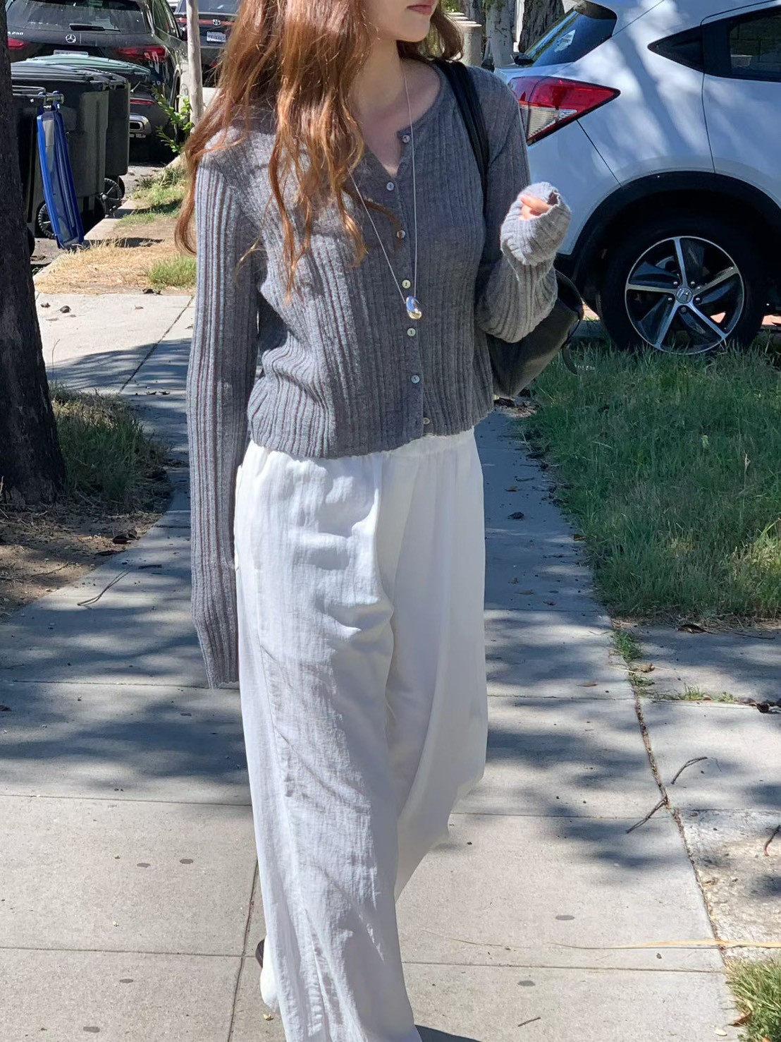 B27.大V家粉嫩坑條小外套