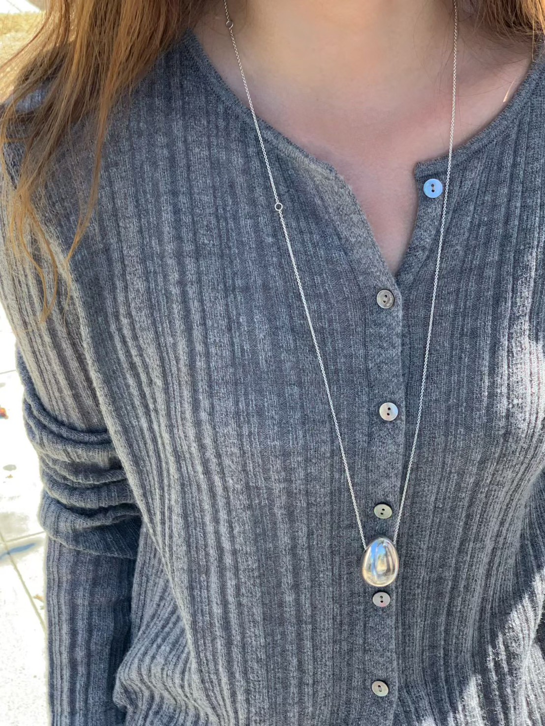 B27.大V家粉嫩坑條小外套