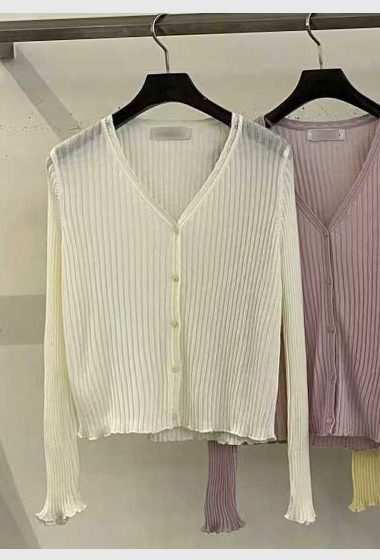 B80.粉彩直坑條小外套