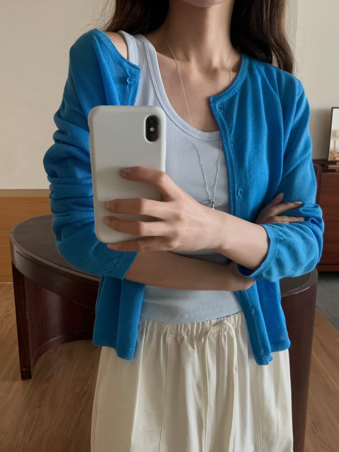 B78.亮彩亞麻針織小外套