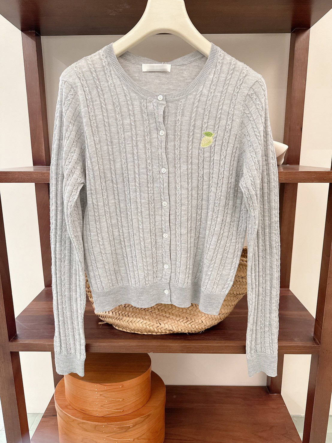 刺繡小蕾夢麻花針織外套