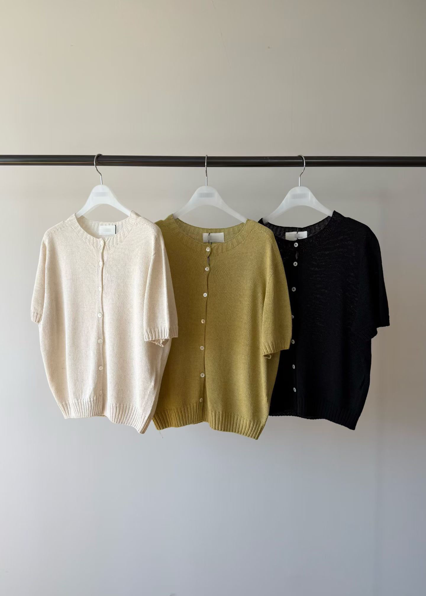 B63.瘦瘦歐膩短袖針織外套