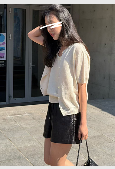 B63.瘦瘦歐膩短袖針織外套
