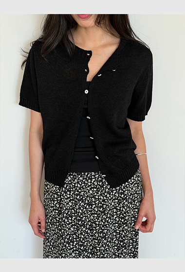 B63.瘦瘦歐膩短袖針織外套