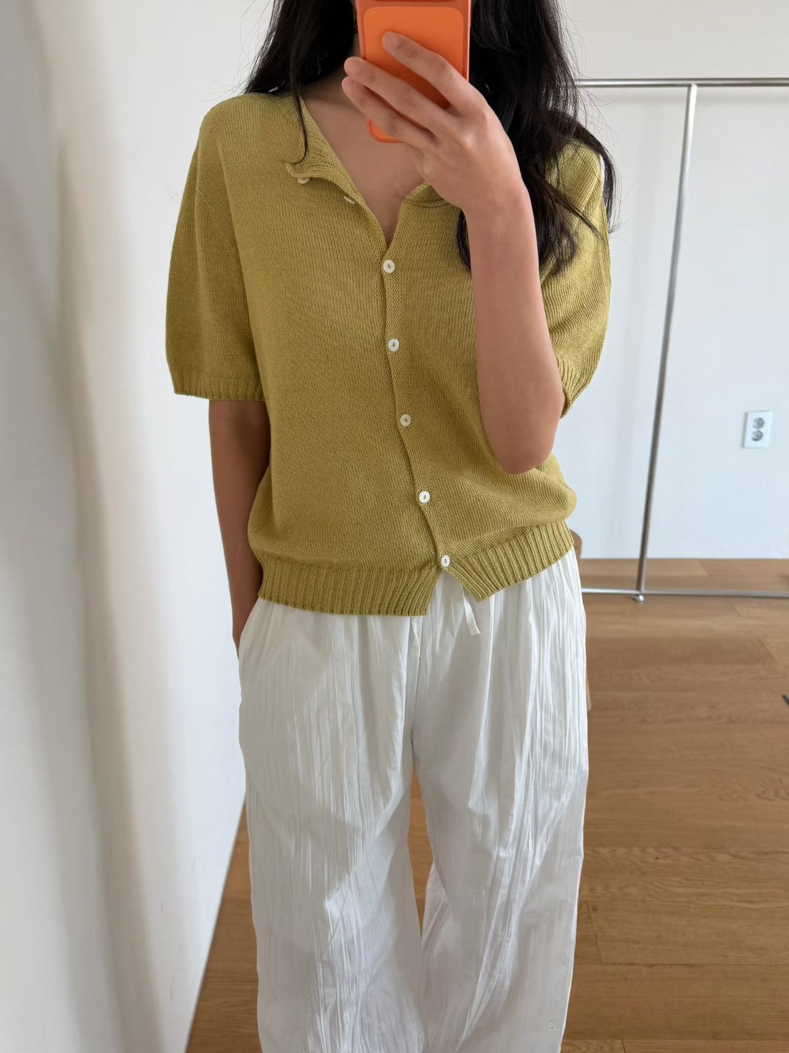 B63.瘦瘦歐膩短袖針織外套