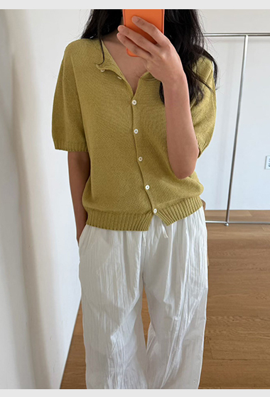 B63.瘦瘦歐膩短袖針織外套