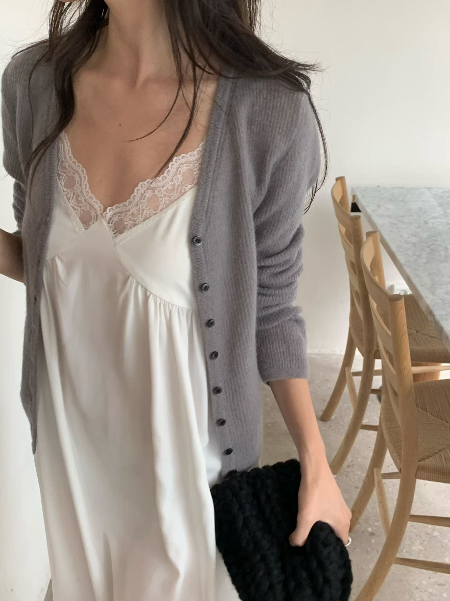 B70.小V家溫柔粉彩針織小外套