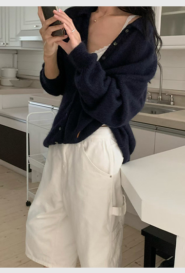 B51.小V家雲彩Kid mohair毛海外套