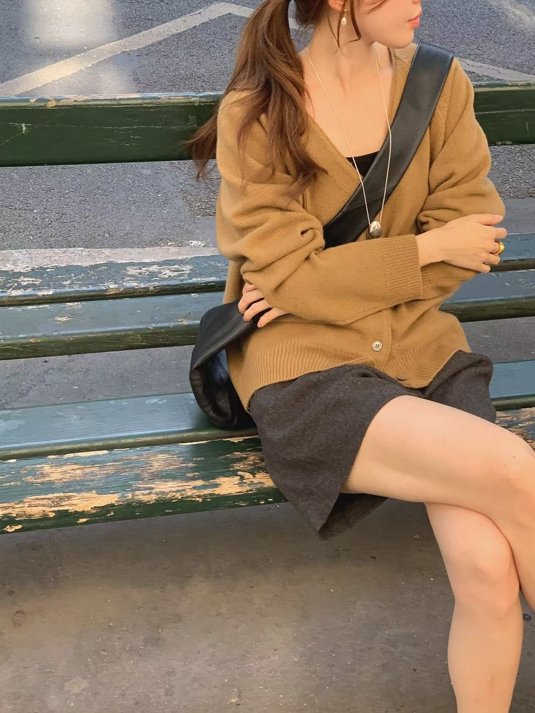 B67.大V家美麗諾V領針織外套