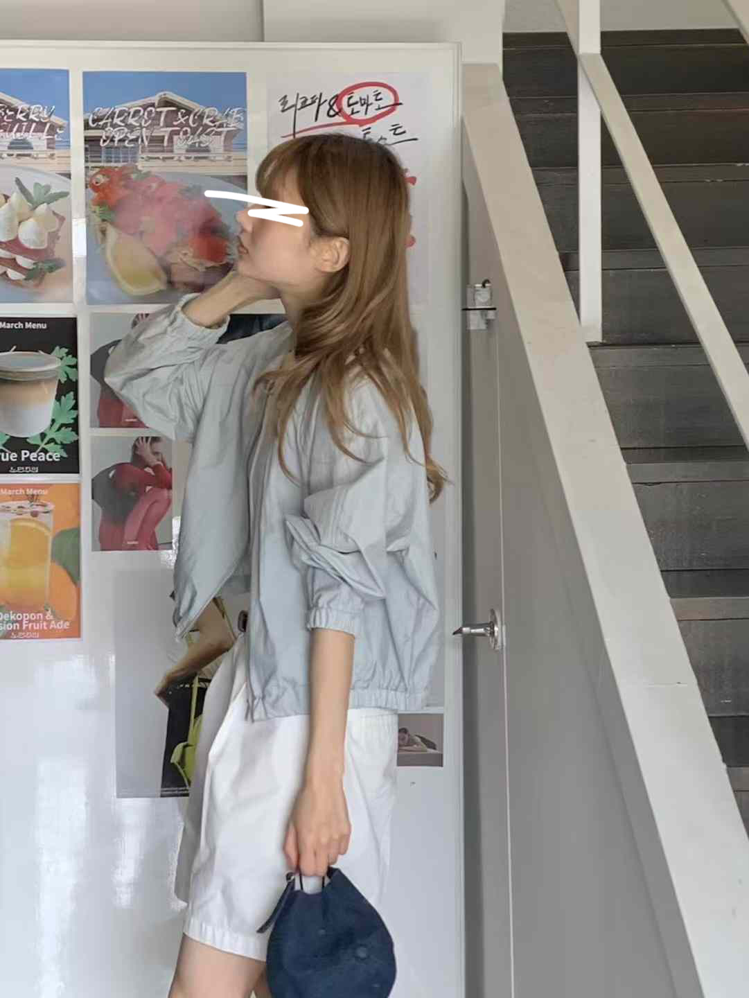 A17.韓國翻領拉克蘭袖休閒外套