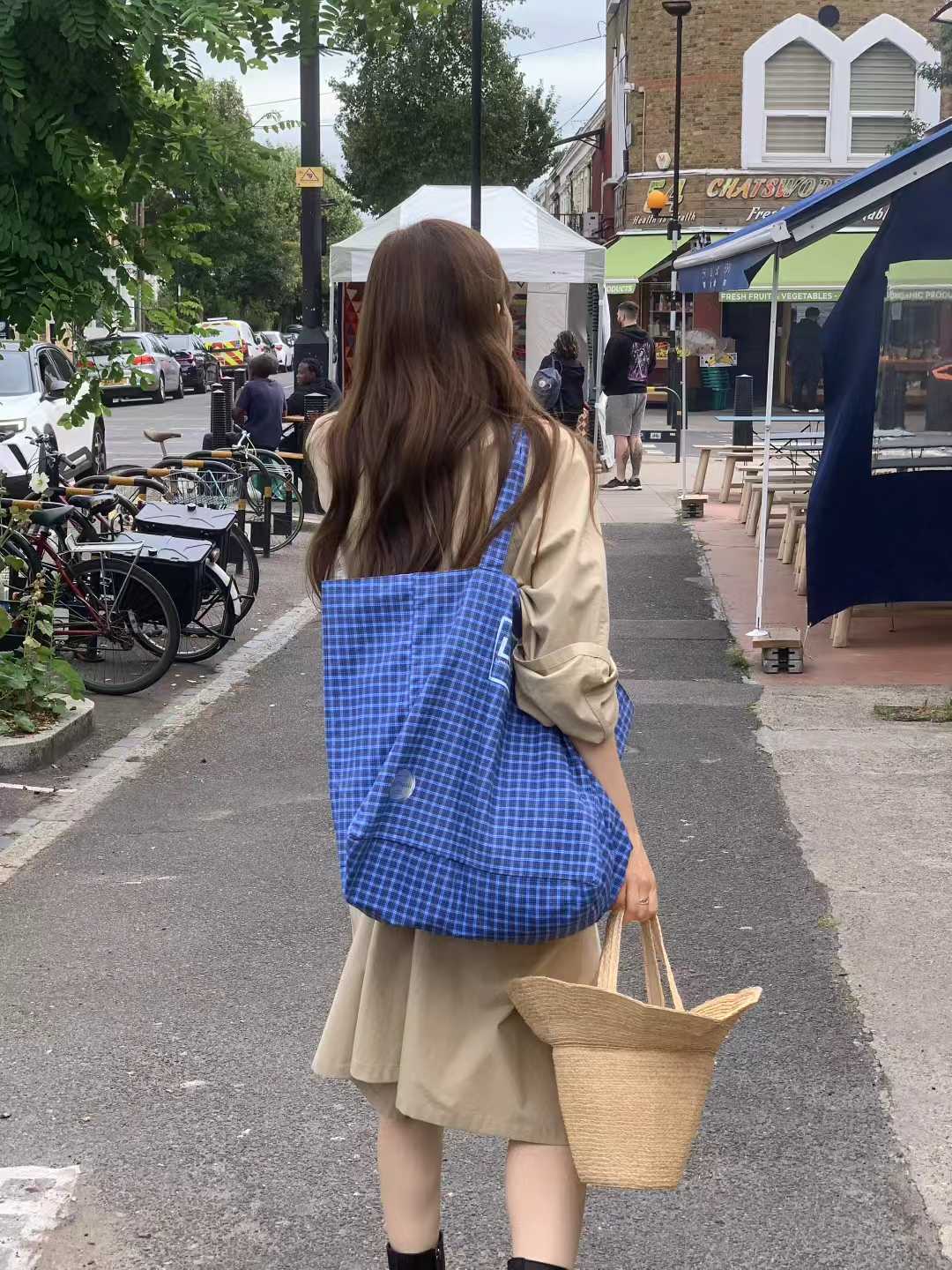 B99.顏值家柔美傘襬長風衣外套