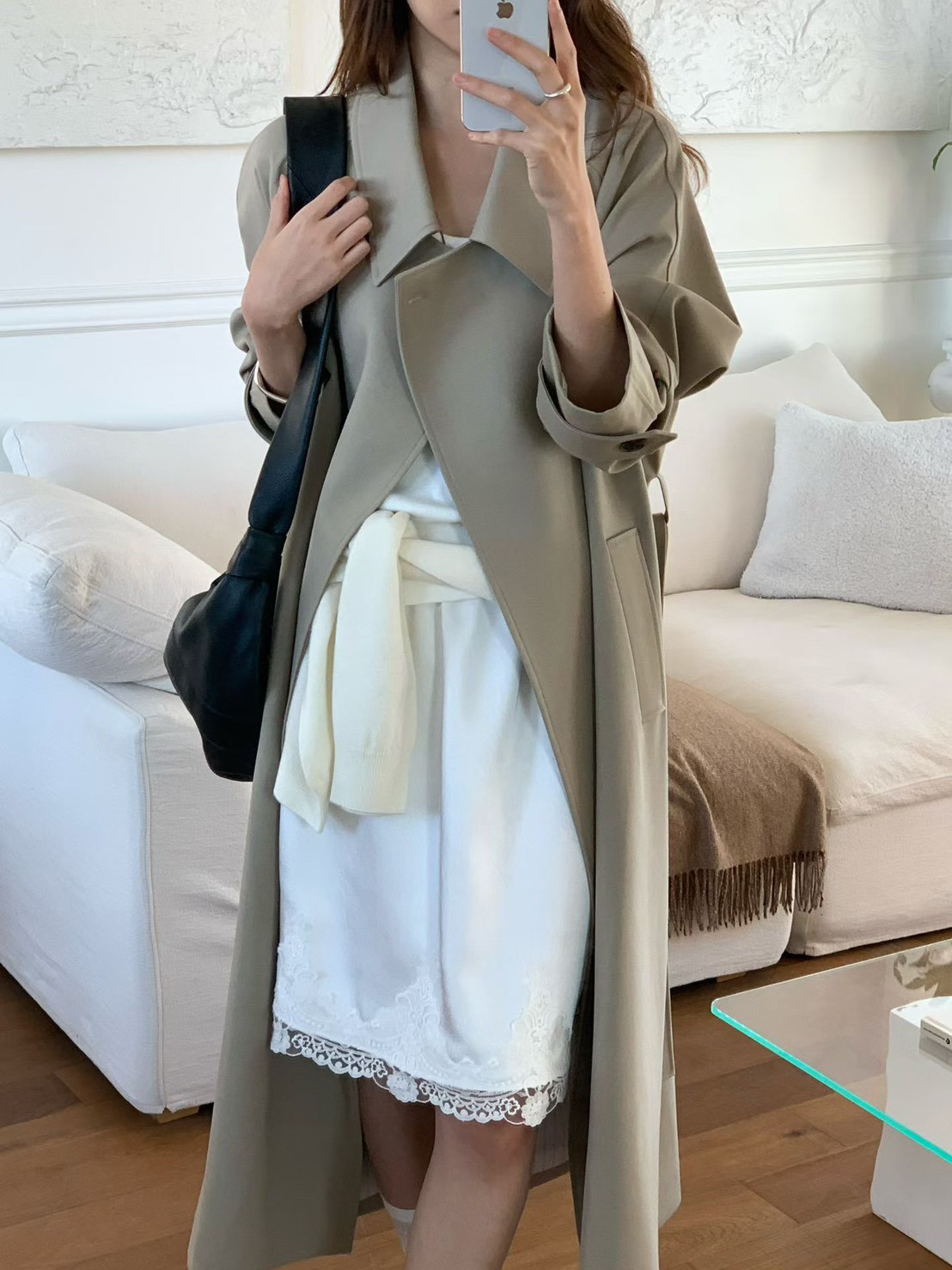 B15.大V家時尚都會長版風衣外套