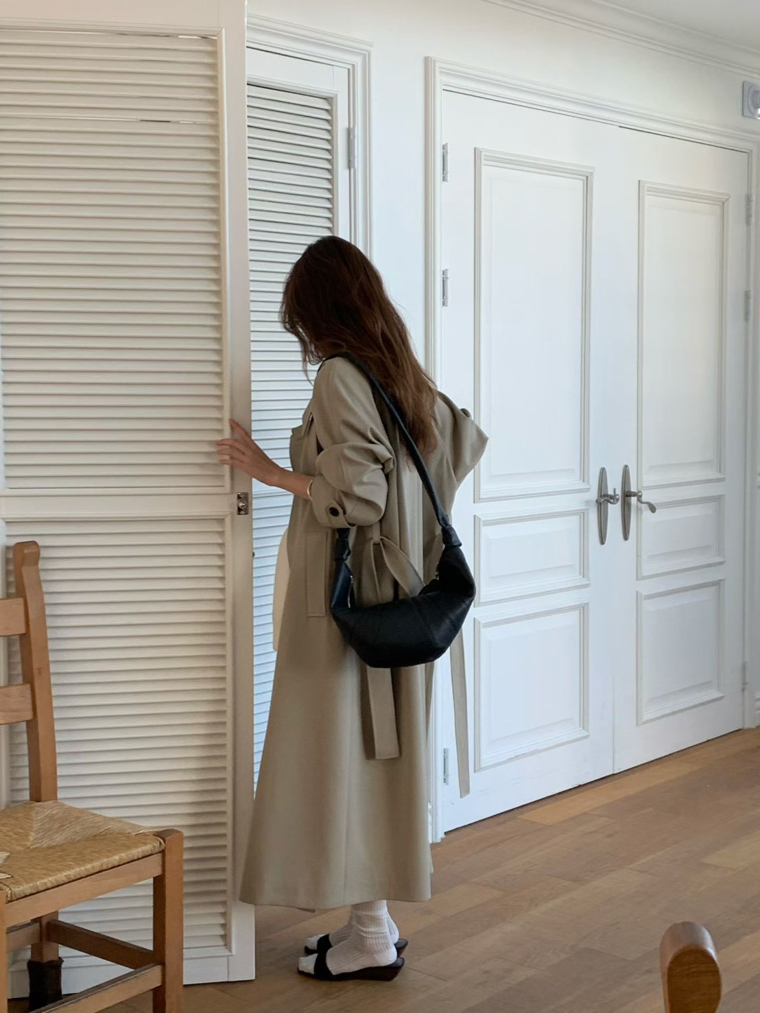 B15.大V家時尚都會長版風衣外套