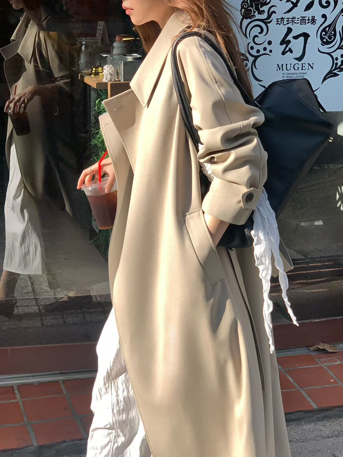 B15.大V家時尚都會長版風衣外套