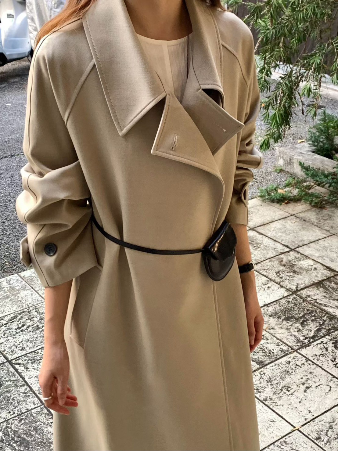 B15.大V家時尚都會長版風衣外套