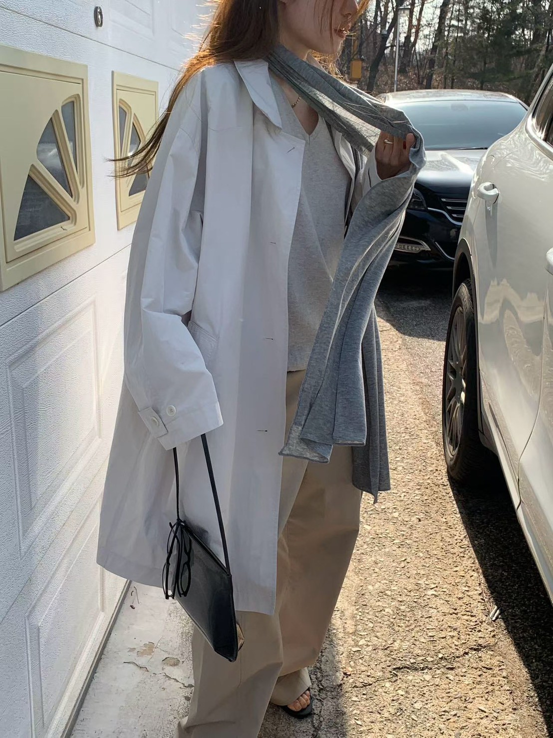 A11.纖瘦家時尚風衣長外套