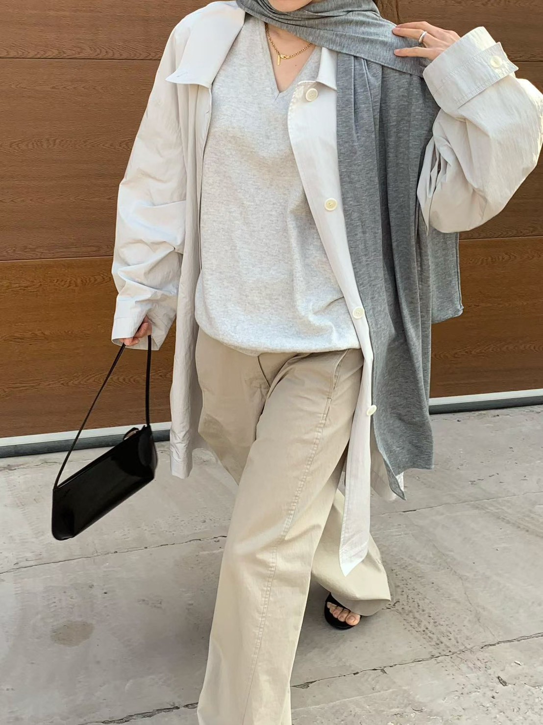 A11.纖瘦家時尚風衣長外套