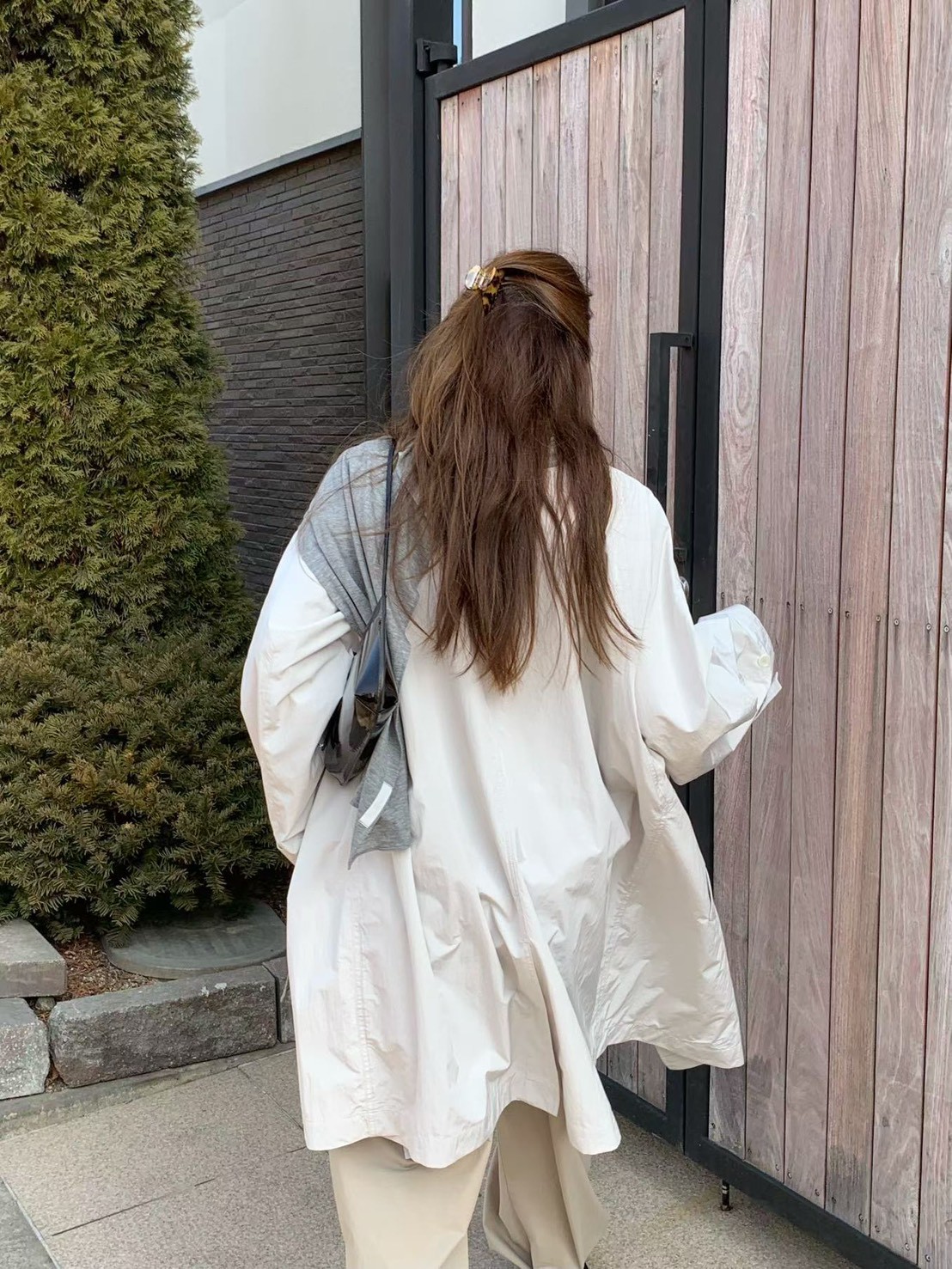 A11.纖瘦家時尚風衣長外套