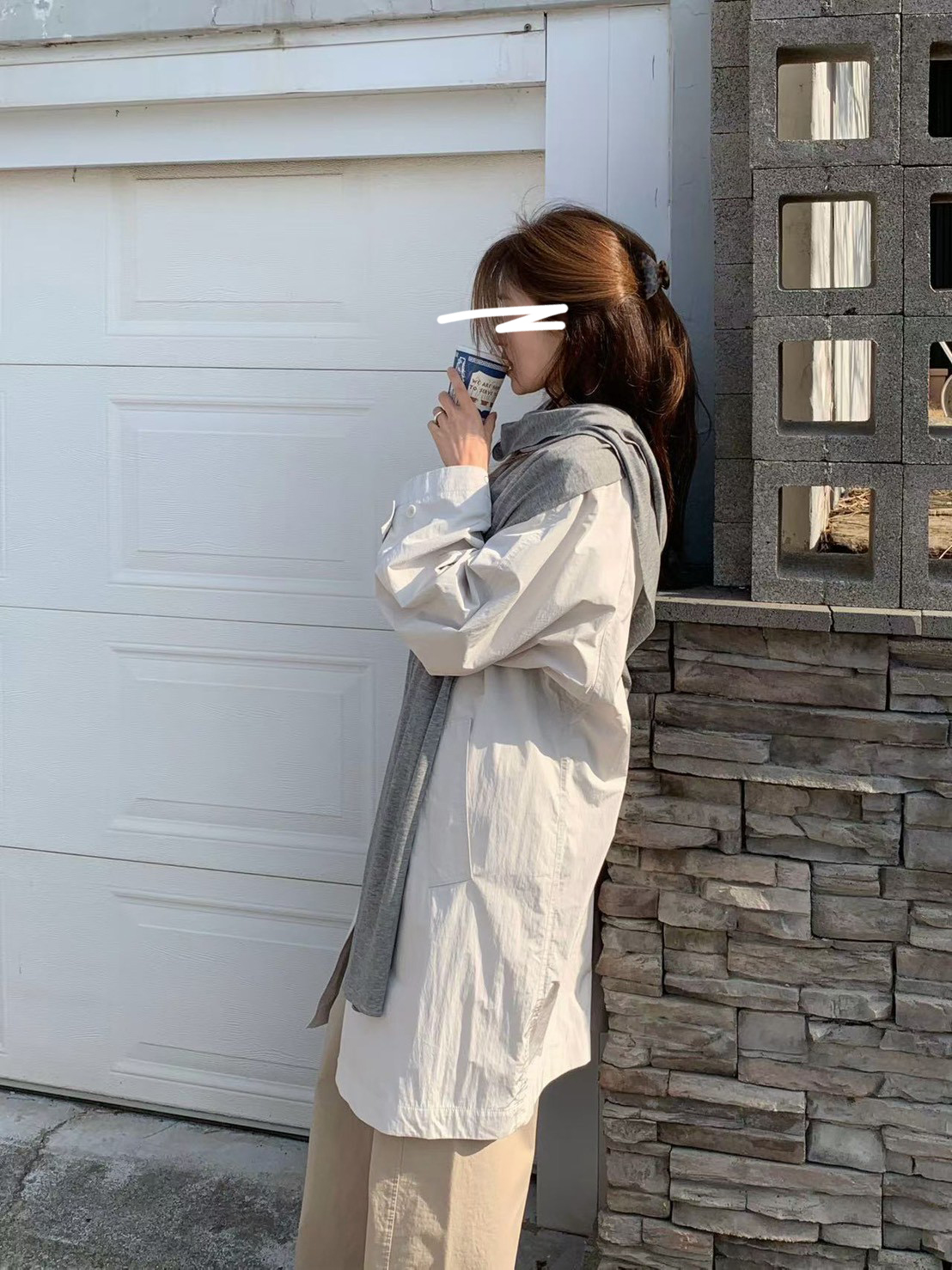 A11.纖瘦家時尚風衣長外套