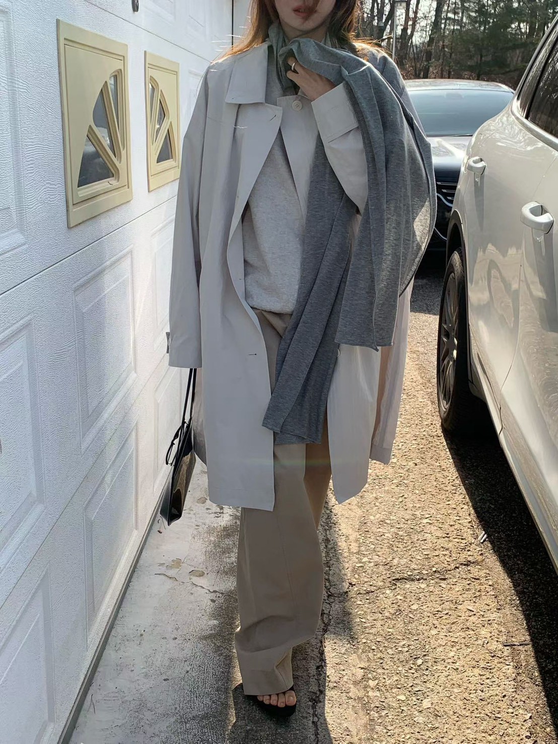 A11.纖瘦家時尚風衣長外套