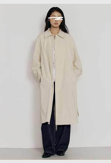 A76.瘦瘦歐膩奶霜風衣長外套