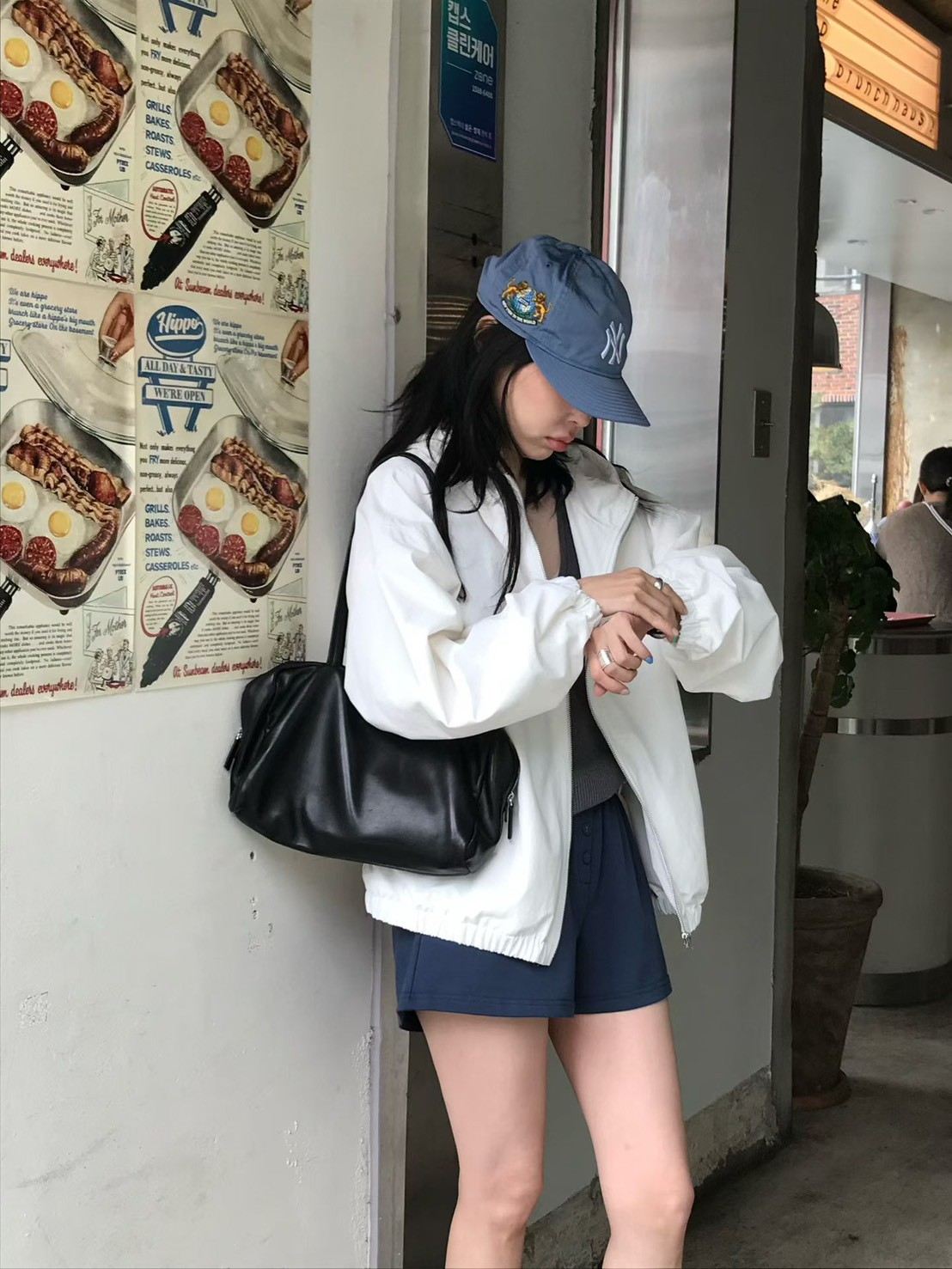 B92.小V家韓妞亮彩防風外套