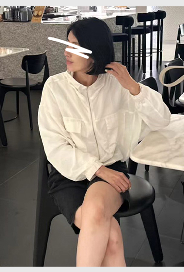 B42.質感家小格立領貼口袋拉鍊外套