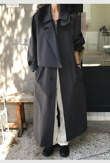 B102.小V家秋意暖陽長風衣外套