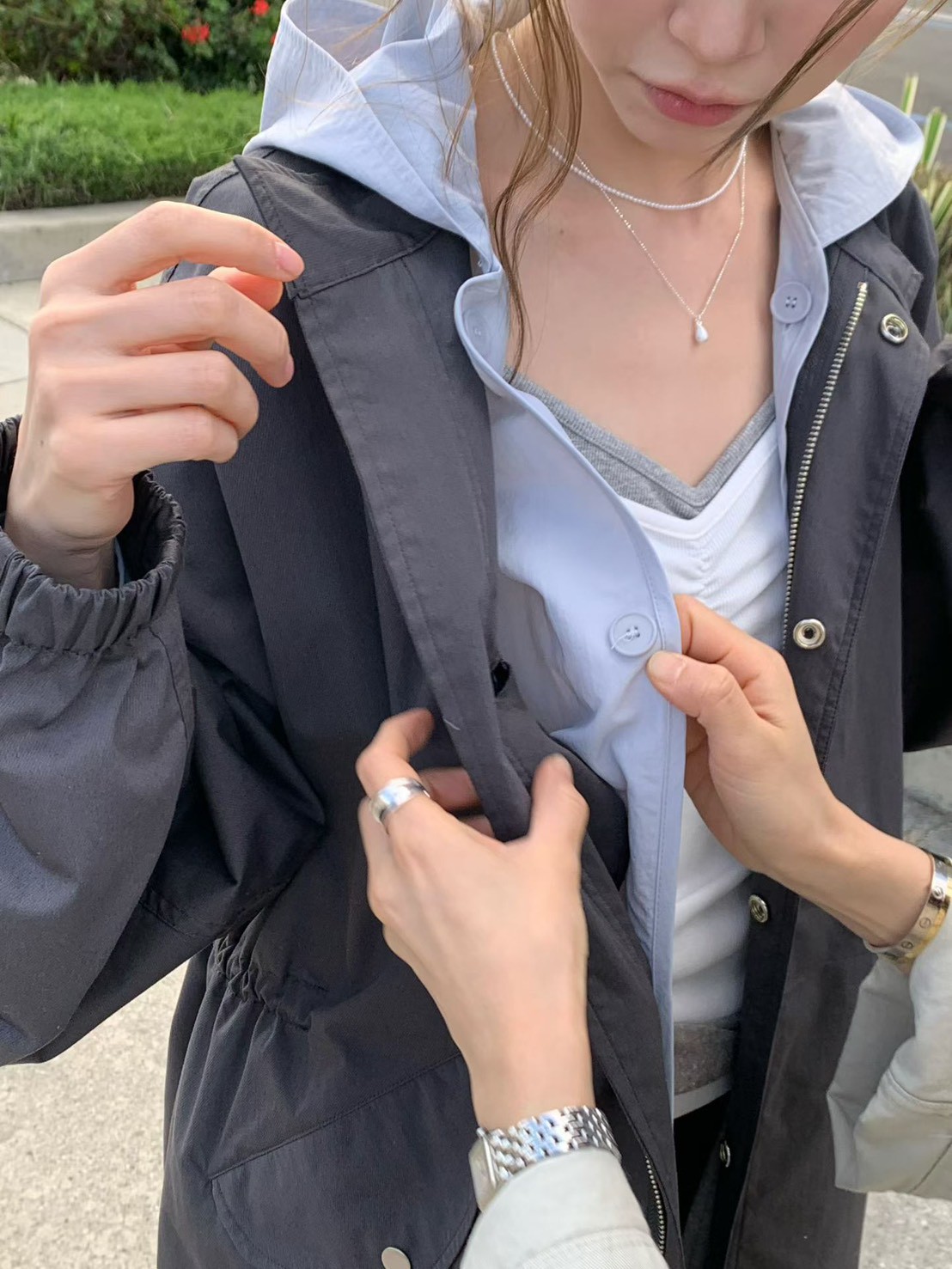 B69.人氣可分開多穿式風衣外套