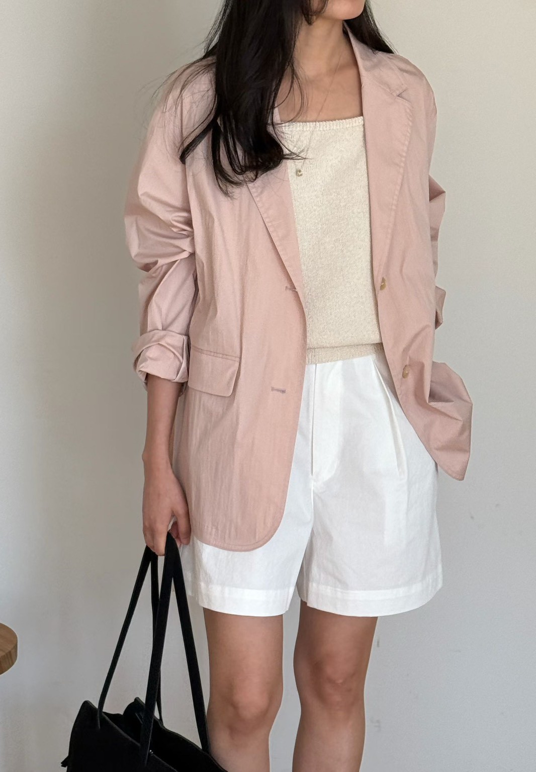 A39.瘦瘦歐膩粉彩西裝外套