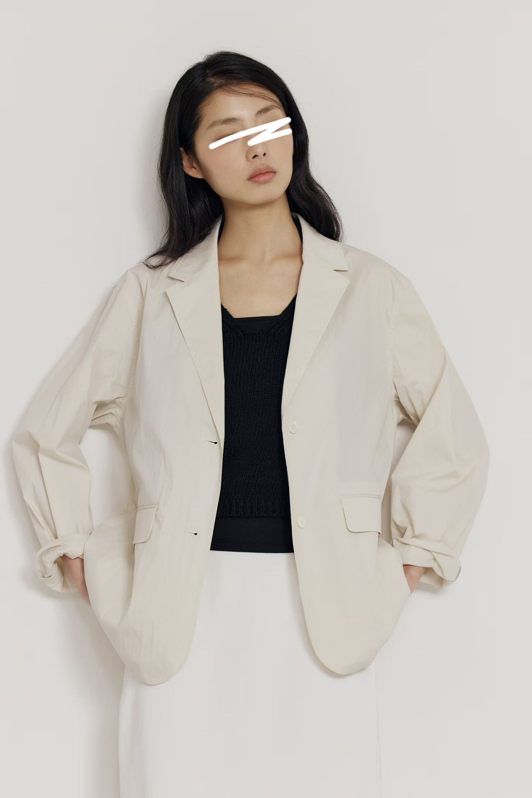 A39.瘦瘦歐膩粉彩西裝外套