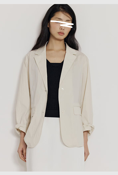 A39.瘦瘦歐膩粉彩西裝外套