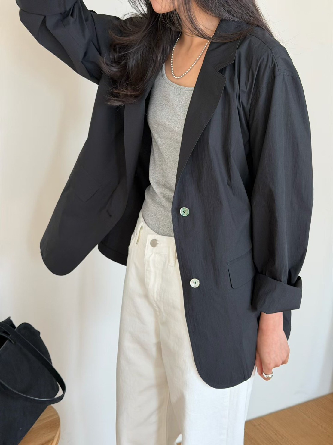 A39.瘦瘦歐膩粉彩西裝外套