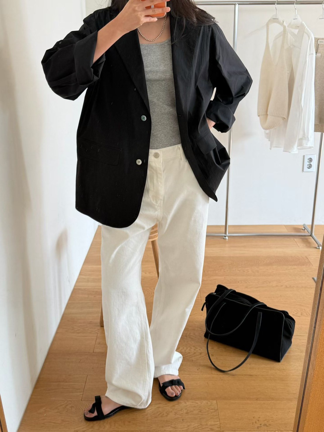 A39.瘦瘦歐膩粉彩西裝外套