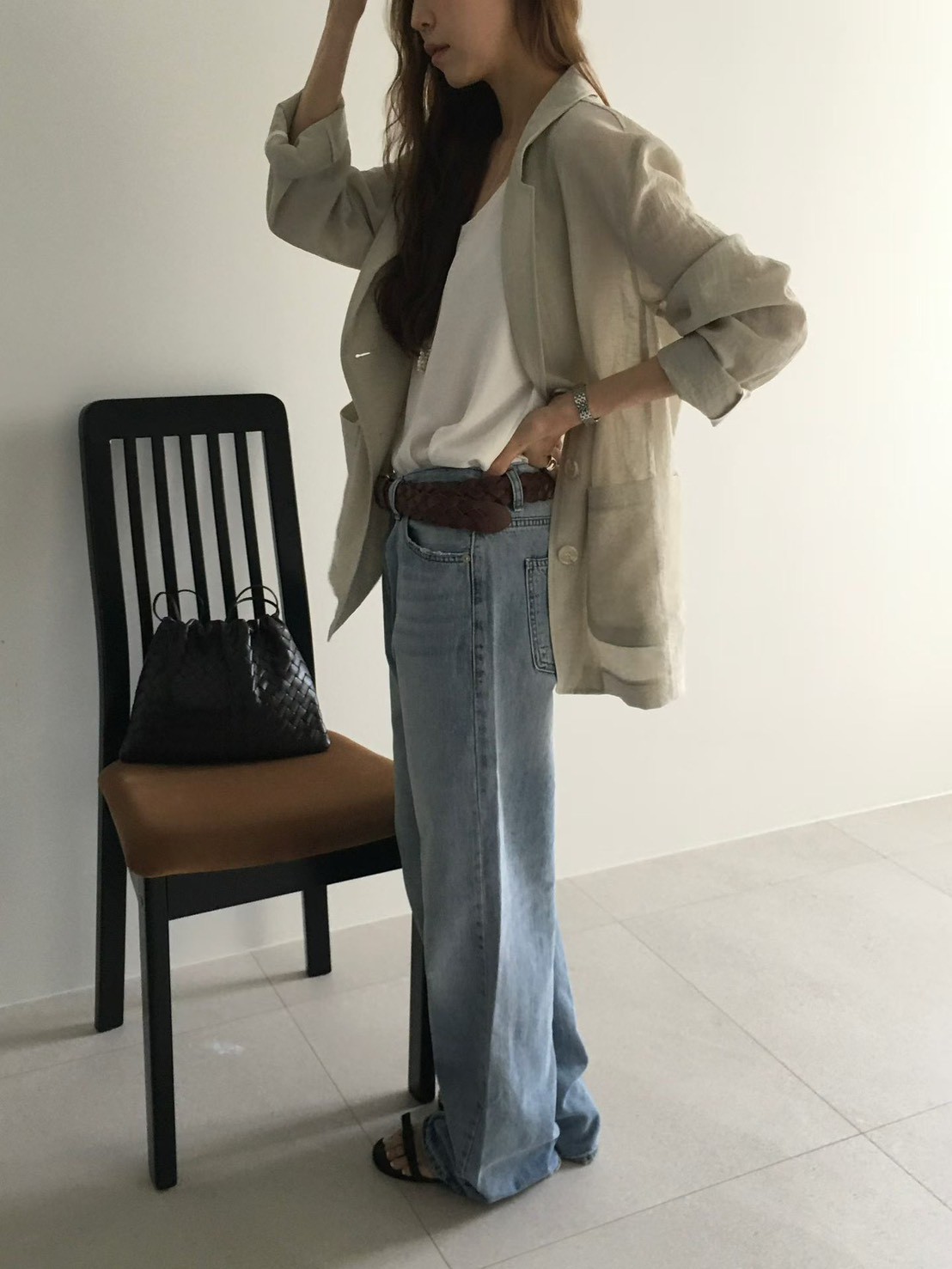 B39.輕薄雙口袋西裝外套