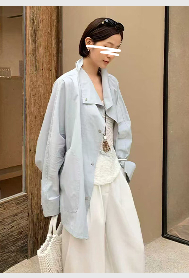 清爽薄款風衣外套